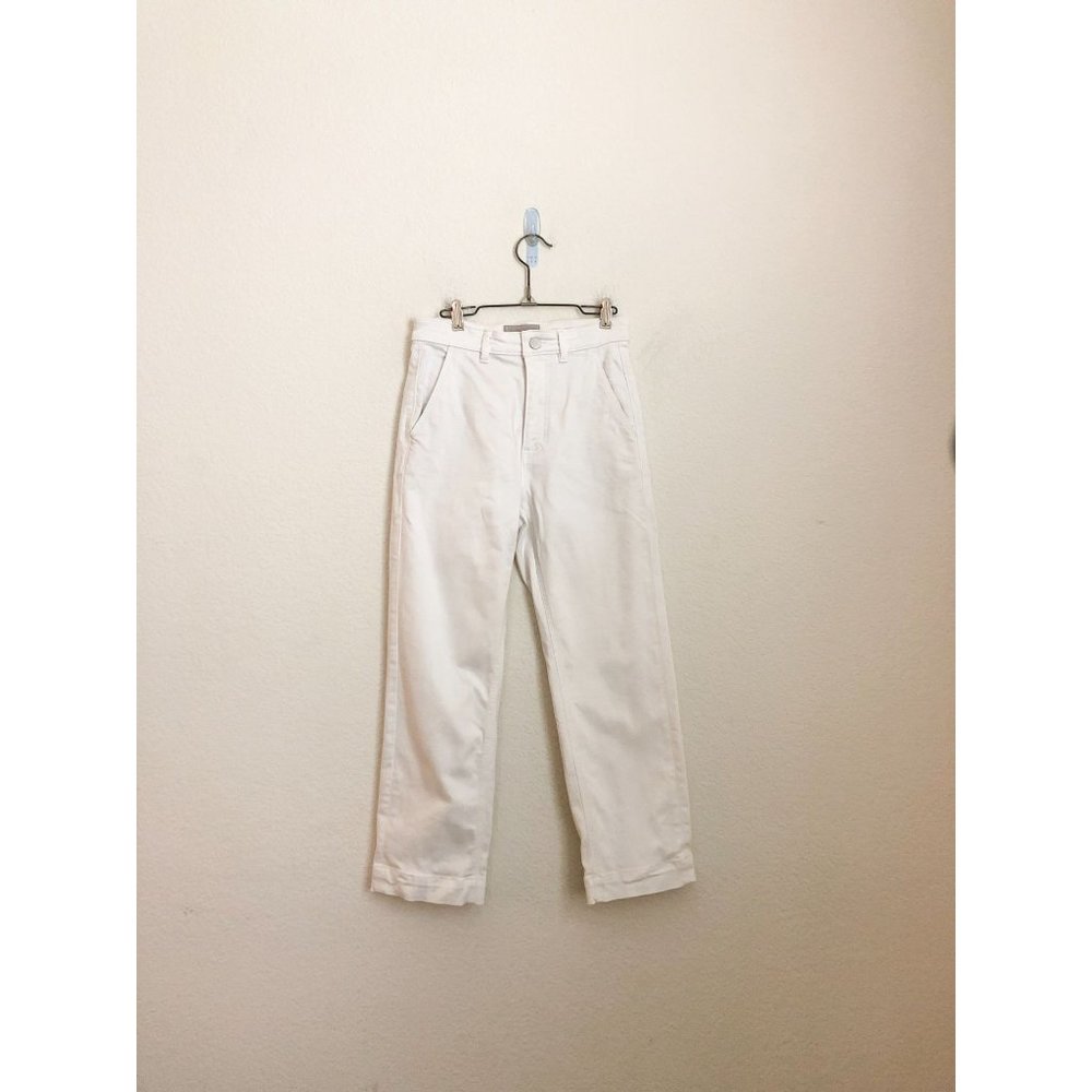 Everlane white straight leg crop pants size 4